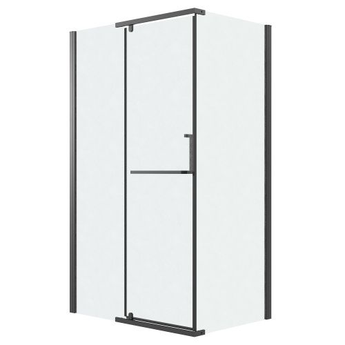 Душевой уголок Grossman Pragma 120.K33.03.1010.21.02 100х100 стекло шиншилла профиль черный матовый без поддона