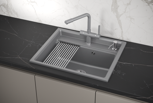 Кухонная мойка Granula Kitchen Space 6003, АЛЮМИНИУМ 60x51 цвет алюминиум