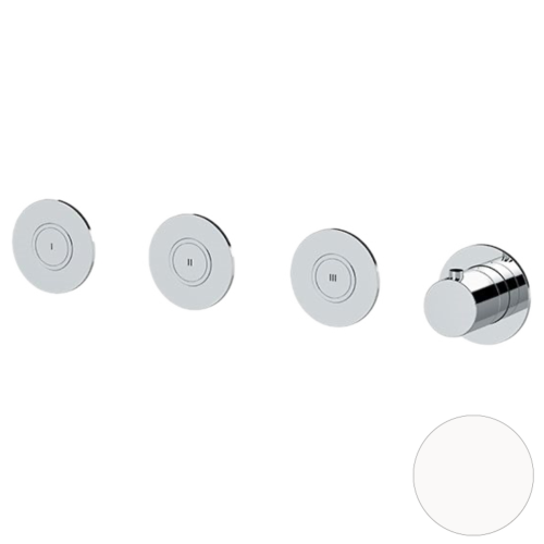 Смеситель для душа Remer X Style X99D3PKBBO встраиваемый в стену белый с термостатом