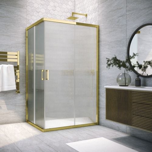 Душевой уголок Vegas-Glass ZA-F TUR+NOVO ZA-F TUR NOVO 80*70 09 Moru 80х70 стекло рифленое профиль золото без поддона