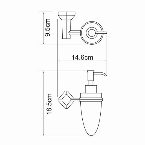Дозатор для жидкого мыла WasserKRAFT 1199 - фото 4 Дозатор для жидкого мыла WasserKRAFT 1199 - фото 4