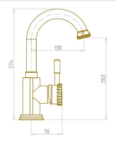 Смеситель Bronze de Luxe WINDSOR 10127 на раковину бронза - фото 3