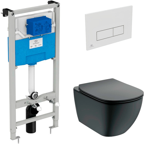 Комплект унитаз с инсталляцией с клавишей смыва Ideal Standard Tesi Aqua Blade T3868V3/121AC Комплект унитаз с инсталляцией с клавишей смыва Ideal Standard Tesi Aqua Blade T3868V3/121AC