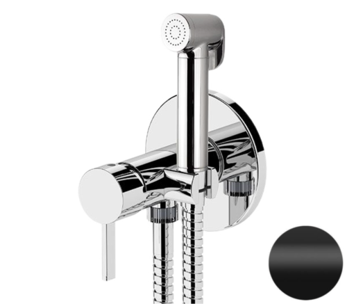 Гигиенический душ со смесителем Remer MC65WNO черный матовый