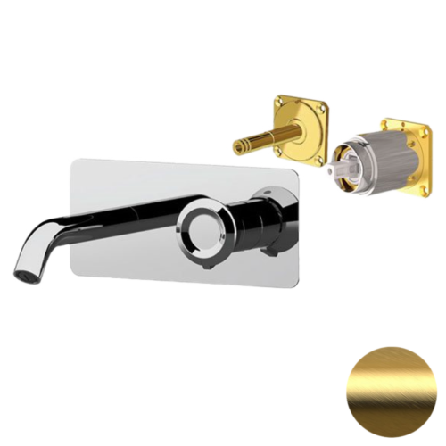 Смеситель для раковины Remer Element ET15KBBG встраиваемый в стену золото