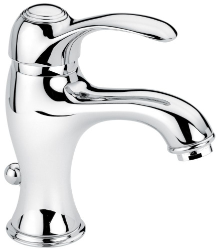 Смеситель Emmevi Harmony 22003/BO на раковину белый/золото