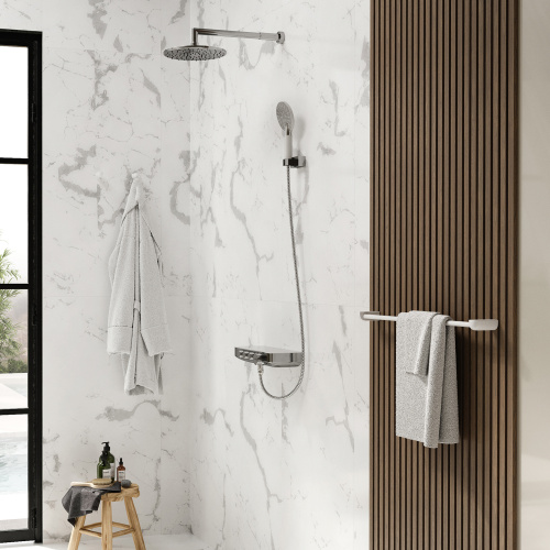 Смеситель для ванны и душа WasserKRAFT 8599 Thermo настенный белый