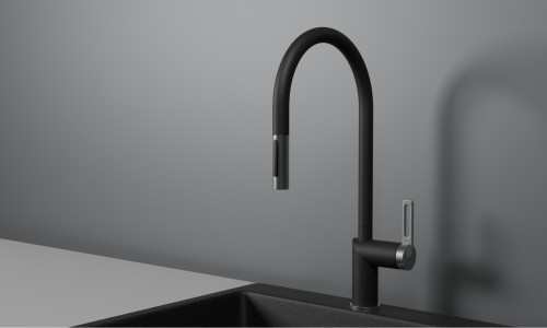 Смеситель для кухни Granula 8172, ЧЕРНЫЙ на мойку черный