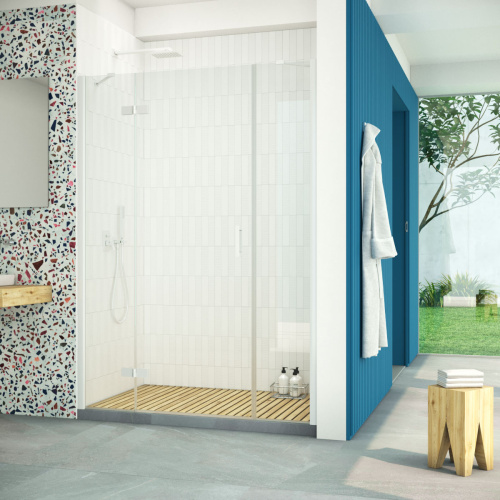 Душевая дверь Vegas-Glass AFP-F Retta AFP-F Retta 150 01 01 L 150х199,5 стекло прозрачное 6 мм