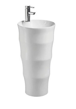 Раковина CeramaLux 42 см G308 напольная цвет белый