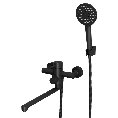 Смеситель для ванны Rush Melos SUS1101-51Black настенный черный