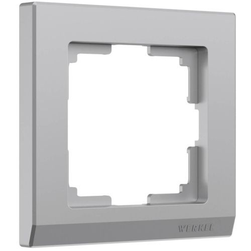 Рамка на 1 пост Werkel Stark серебряный (Старк серебряный) 4690389161704