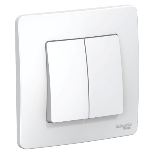 Выключатель 2-клавишный 10А Systeme Electric Blanca (Бланца) BLNVS010501