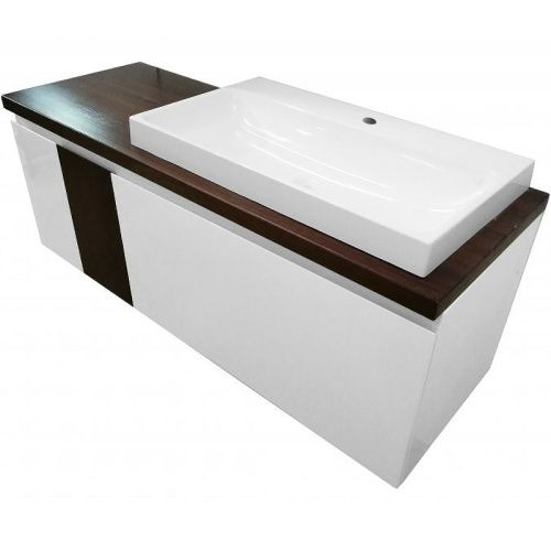 Тумба с раковиной Эстет Malibu ФР-00007127 139х48х48 подвесная цвет белый/коричневый
