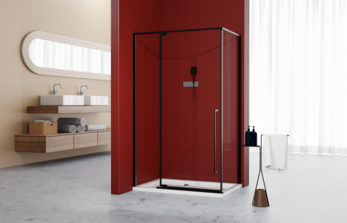 Душевой уголок Esbano ART ESOGA128PSB 120х80 стекло прозрачное профиль черный без поддона