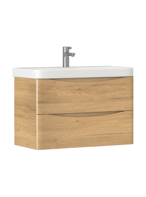 Тумба под раковину Velvex CLAY tpCLA.80.2Y-230 78х38х49 подвесная цвет дуб верона