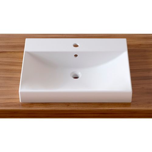Раковина из сантехнического фарфора Lavinia Boho Bathroom Sink 33311012 60х46 встраиваемая цвет белый глянцевый 1 отверстие под смеситель