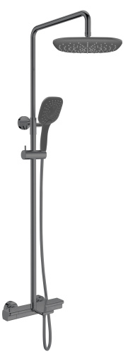 Душевая стойка AltroBagno Lamberto AltroBagnoLamberto030426GM настенная цвет оружейная сталь Душевая стойка AltroBagno Lamberto AltroBagnoLamberto030426GM настенная цвет оружейная сталь