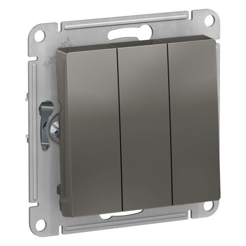 Выключатель 3-клавишный сх.1+1+1 10АХ Systeme Electric AtlasDesign (АтласДесигн) ATN000931