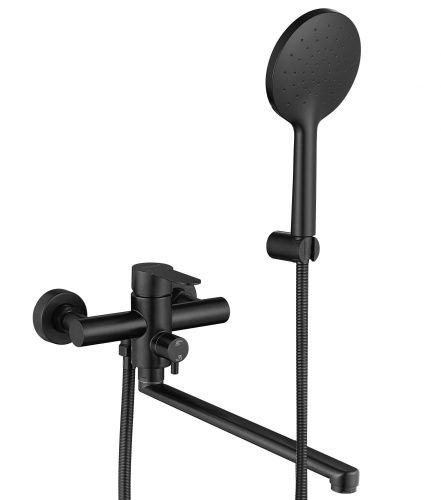Смеситель для ванны и душа Fmark FS8224H настенный черный