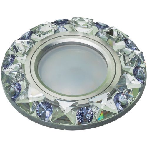 Светильник встраиваемый Fametto Peonia (Пеониа) DLS-P123 GU5.3 CHROME/CLEAR+PURPLE