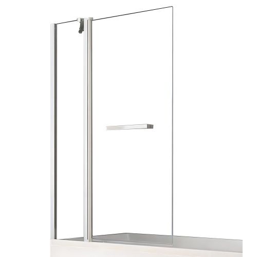 Душевая шторка на ванну New Trendy NEW SOLEO Chrome P-0027 120х140 стекло прозрачное профиль хром глянцевый ориентация универсальная