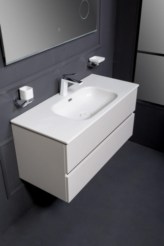 Тумба под раковину Armadi Art Vallessi 837-100-C mat 100х46х53 подвесная цвет серый