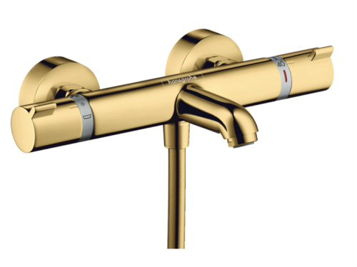 Смеситель Hansgrohe Ecostat Comfort 13114990 настенный золото