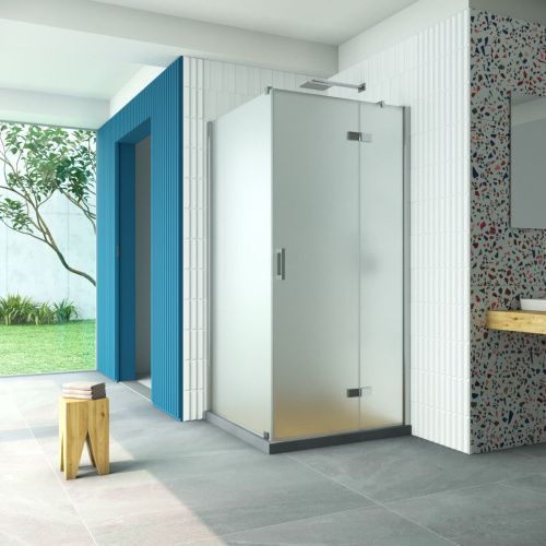 Душевой уголок Vegas-Glass AFP-Fis Retta AFP-Fis Retta 80 08 10 R 80х80 стекло матовое профиль хром без поддона