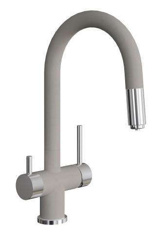 Смеситель для кухни Florentina Маэстро 337.03Н.2123.305 на раковину грей