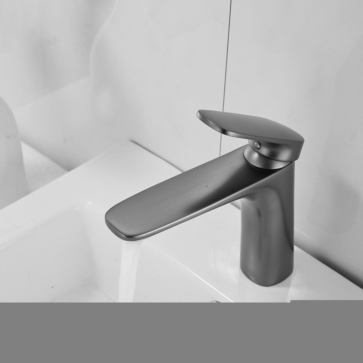 Смеситель Raffine F0185T на раковину оружейная сталь
