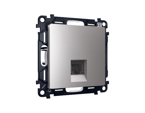 Комплект механизма телефонной розетки RJ-11(4P4C) со шторкой Ambrella Volt Alfa (Алфа) MA512030