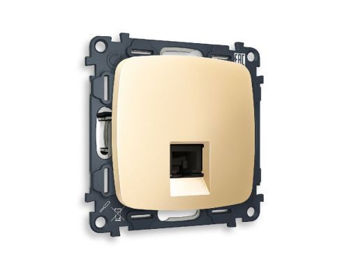 Комплект механизма телефонной розетки RJ-11(4P4C) со шторкой Ambrella Volt Omega (Омега) MO612030