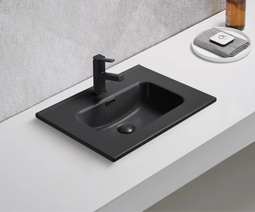 Раковина Gid Integrado 61 см Bm9060s (72208) встраиваемая цвет черный матовый