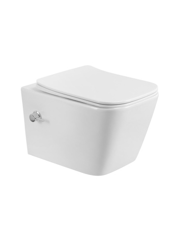 Унитаз подвесной с функцией биде и смесителем BelBagno KRAFT BB7106CH-TOR-BS/SC белый с сиденьем микролифт безободковый смыв торнадо