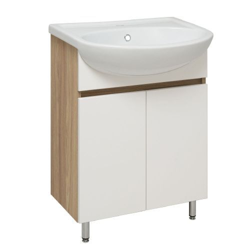 Тумба под раковину Runo ЛАДА 00-00004575 50х30 напольная цвет белый