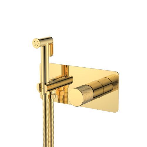 Гигиенический душ со смесителем Boheme Stick 127-GG.4 золото