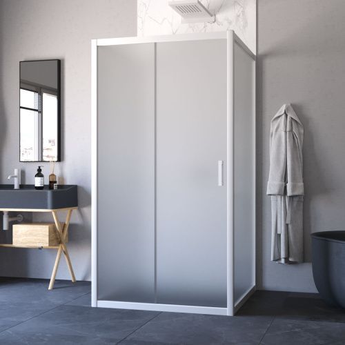 Душевой уголок Vegas-Glass ZP-U TUR+NOVO ZP-U NOVO h2000 120*90 01 10 120х90 стекло матовое профиль белый без поддона