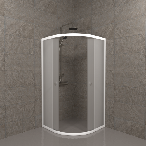 Душевой уголок Тритон Вельвет Щ0000064626 80х80 стекло прозрачное профиль белый без поддона