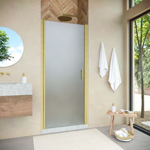 Душевая дверь Vegas-Glass EP NOVO EP NOVO 60 03 10 60х190 стекло матовое профиль золото