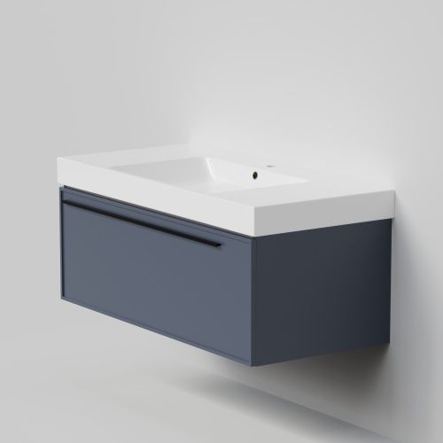 Тумба с раковиной La Fenice ELBA NFNC-01-ELB-BG-100-3-100 101х36х49 подвесная цвет синий