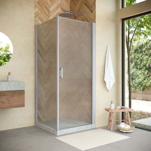 Душевой уголок Vegas-Glass EP-Fis NOVO EP-FIS NOVO h2000 90*80 07 Moru R 90х80 стекло рифленое профиль хром без поддона