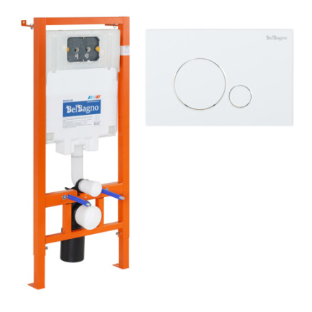 Инсталляция с кнопкой BelBagno  BB002-80/BB014-SR-BIANCO