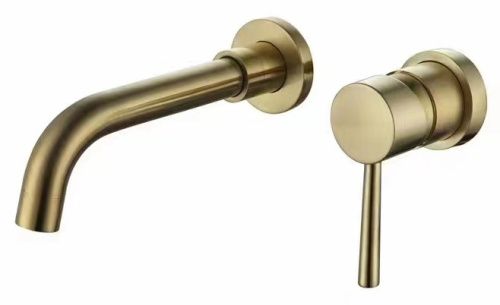 Смеситель для раковины Esko SM28 GLD встраиваемый в стену золото