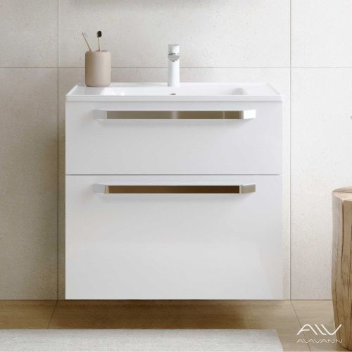 Тумба с раковиной Alavann Paris ALV0987000 75х47х70 подвесная цвет белый