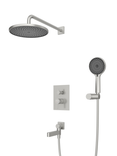 Душевая система BelBagno DELTA DEL2.0-VDSET-IN встраиваемая в стену цвет сатин