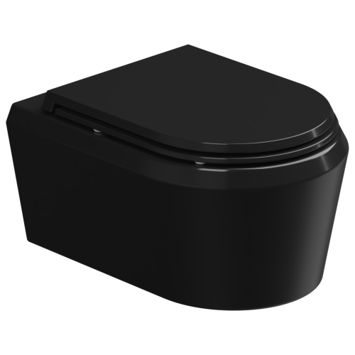Чаша унитаза подвесная GSG Ceramic Design Cruise CRWCSO002 цвет черный без сиденья безободковая каскадный смыв