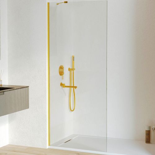 Душевая перегородка RGW Walk In 351011009-16 90х195 стекло прозрачное профиль золото