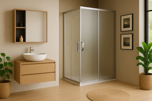 Душевой уголок Royal Bath HPD RB10512HPD-C-ST 120х105 стекло матовое профиль сатин без поддона Душевой уголок Royal Bath HPD RB10512HPD-C-ST 120х105 стекло матовое профиль сатин без поддона