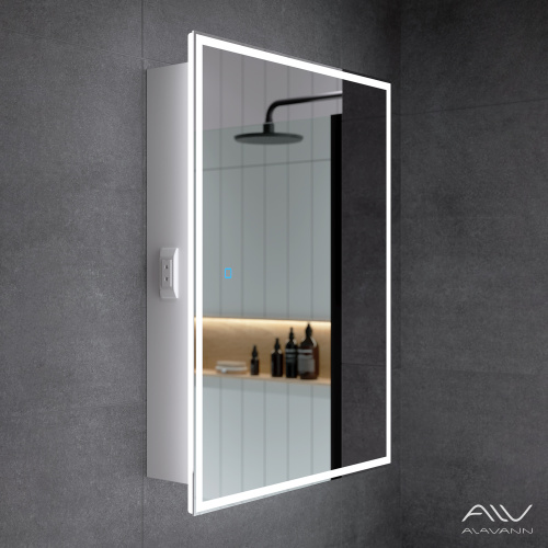 Зеркало-шкаф Alavann Rita 60 ALV0289002 с подсветкой универсальный